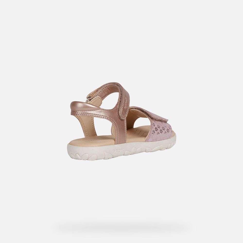 Geox Sandals Pink Haiti - Geox Girls Shoes - NRYJTG692